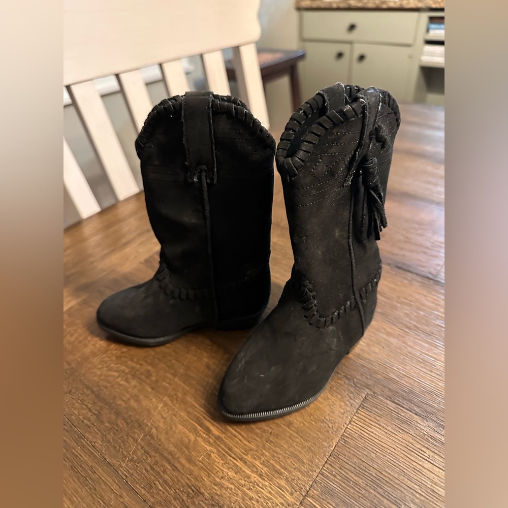 Youth Kids Toddler 5 Black Western Cowboy Boots